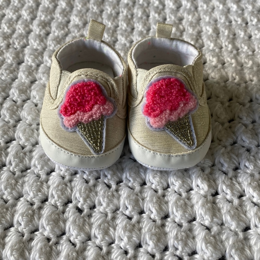 Newborn ice cream shoes